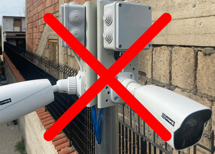 Poles for security cameras